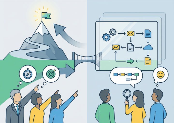 ゴールの明確化と業務の視覚化